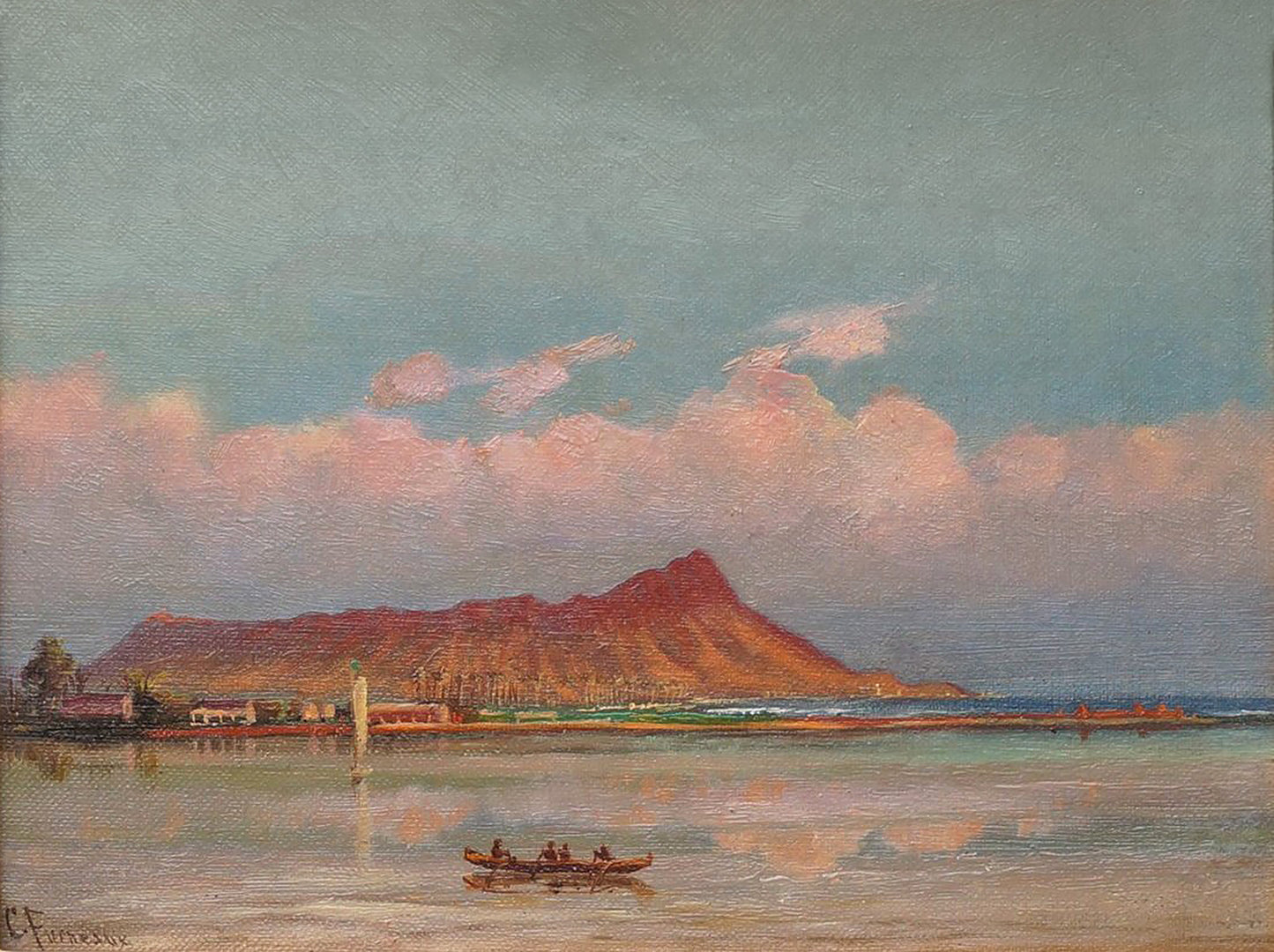Waikiki with a View of Diamond Head - Charles Furneaux