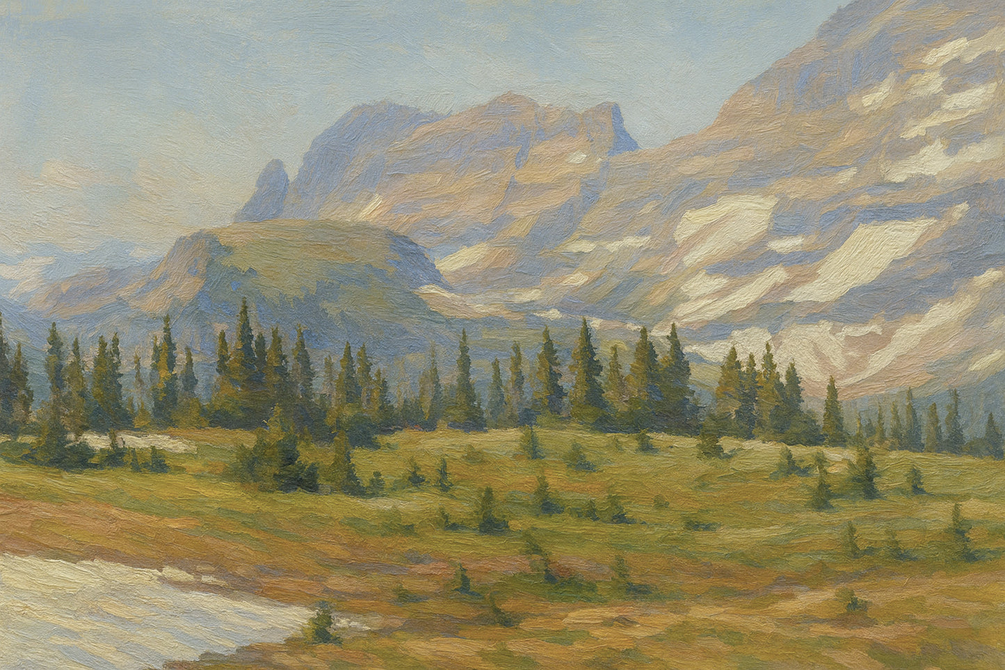 Glacier NP - Summer Snow at Logan Pass