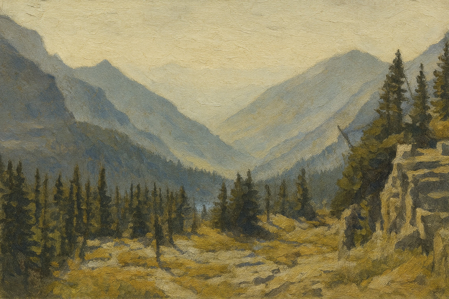 Glacier NP - Pines Above Hidden Lake